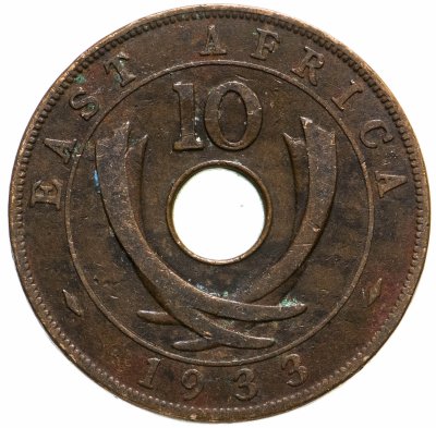 купить Британская Восточная Африка 10 центов (cents) 1933