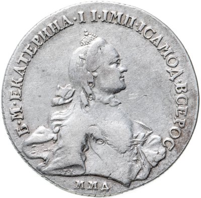 купить 1 рубль 1762 ММД-TI-ДМ Екатерина II