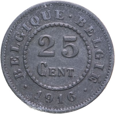 купить Бельгия 25 сантимов 1916