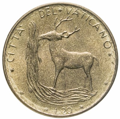 купить Ватикан 20 лир (lire) 1977