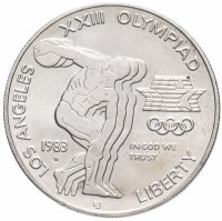 Купить США 1 доллар (dollar) 1983 D "XXIII летние Олимпийские Игры - Дискобол"