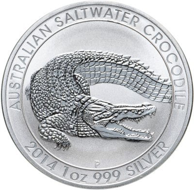 купить Австралия 1 доллар (dollar) 2014 P Australian Saltwater Crocodile (крокодил)