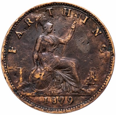 купить Великобритания 1 фартинг (farthing) 1879