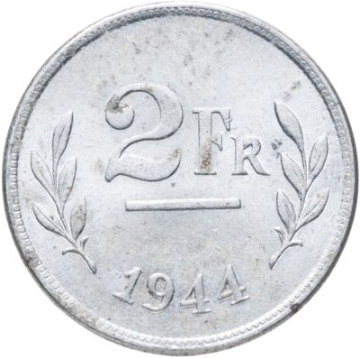 купить Бельгия 2 франка 1944