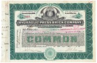 купить Акция США HYDRAULIC- PRESS BRICK COMPANY 1919 г.