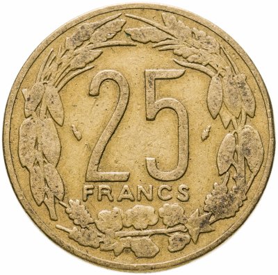 купить Центральная Африка (BEAC) 25 франков (francs) 1992