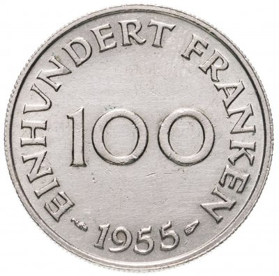 купить Саар 100 франков (francs) 1955