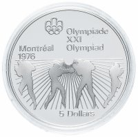 купить Канада 5 долларов (dollars) 1976 "XXI летние Олимпийские Игры, Монреаль 1976 - Бокс"