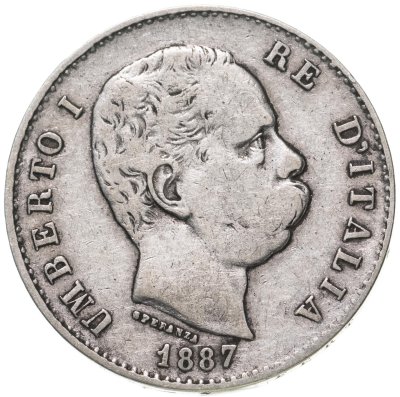 купить Италия 1 лира 1887