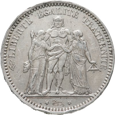 купить Франция 5 франков (francs) 1875 A Геркулес знак монетного двора: "A" - Париж