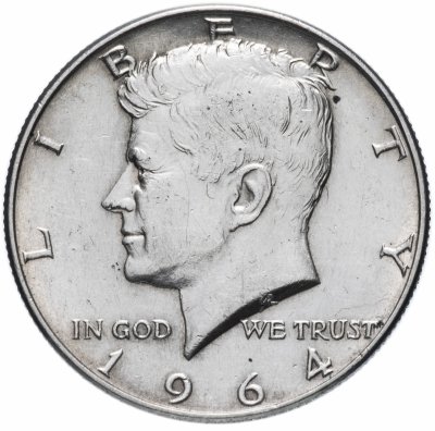 купить США 1/2 доллара (50 центов, half dollar) 1964 Kennedy Half Dollar (Кеннеди) "D"