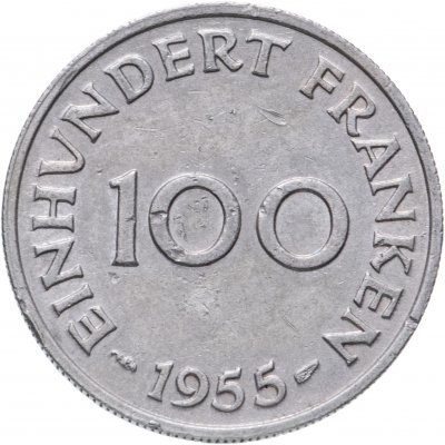 купить Саар 100 франков (francs) 1955