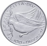 Купить Ватикан 100 лир (lire) 1975