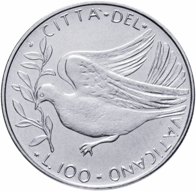купить Ватикан 100 лир (lire) 1975