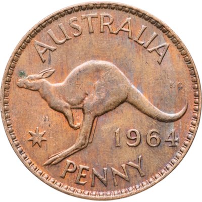 купить Австралия 1 пенни (penny) 1964 Без точки после "PENNY" - Монетный двор Мельбурна