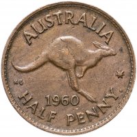 Купить Австралия 1/2 пенни (penny) 1960
