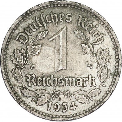 купить Третий Рейх 1 марка 1934 год