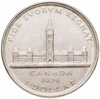 купить Канада 1 доллар (dollar) 1939 Королевский визит в Оттаву