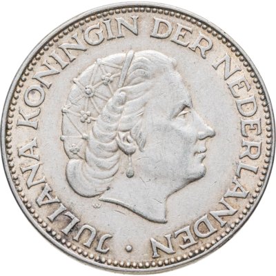 купить Нидерланды 2 1/2 гульдена (gulden) 1964