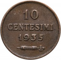 купить Сан-Марино 10 чентезимо 1935