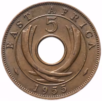 купить Восточная Африка 5 центов 1955