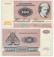 Купить Дания 100 крон 1972 (1982) (Pick 41i)