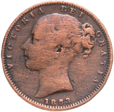 купить Великобритания 1 фартинг (farthing) 1853