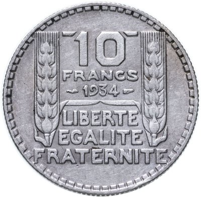 купить Франция 10 франков (francs) 1934