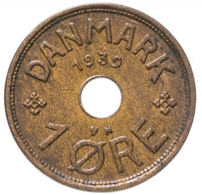 купить Дания 1 эре (ore) 1939