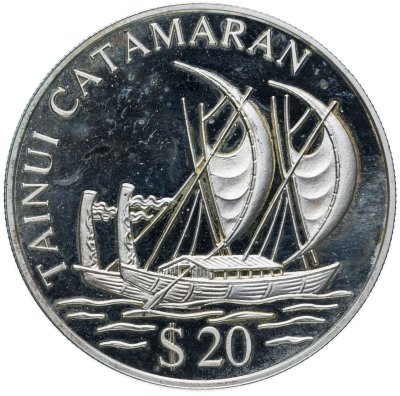 купить Острова Кука 20 долларов 1995 "Катамаран Таинуи"