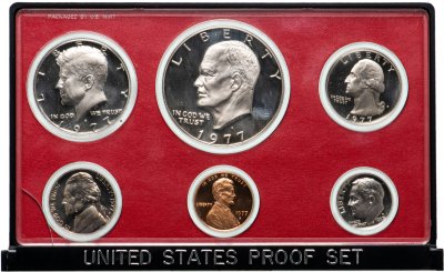 купить США Годовой набор монет 1977 Proof (6 штук) в упаковке
