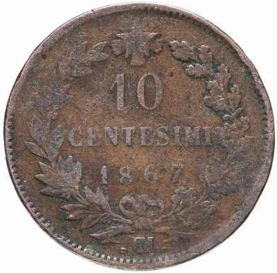 купить Италия 10 чентезимо (centesimi) 1867 OM