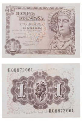 купить Испания 1 песета 1948 года (Pick 135)