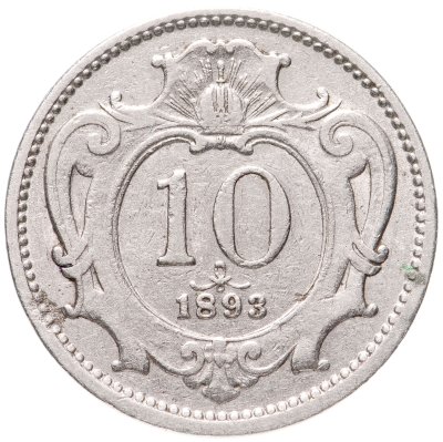 купить Австрия 10 геллеров (heller) 1893