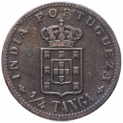 купить Португальская Индия 1/4 танга (tanga) 1903
