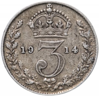 купить Великобритания 3 пенса (pence) 1914