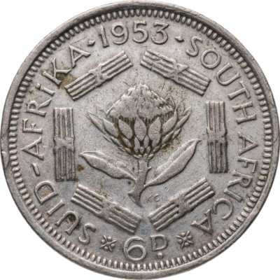 купить ЮАР 6 пенсов (pence) 1953