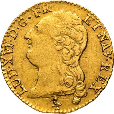 купить Франция 1 дьёр 1787, знак монетного двора "A" - Париж