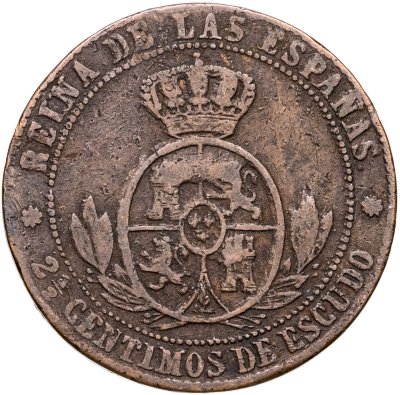 купить Испания 2 1/2 сентимо (centimos) 1868