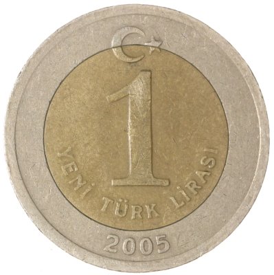 купить Турция 1 новая лира (yeni lirasi) 2005