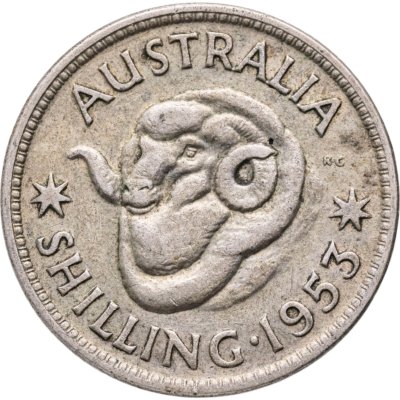 купить Австралия 1 шиллинг (shilling) 1953