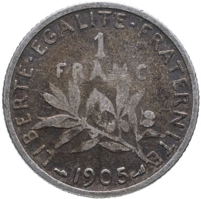 купить Франция 1 франк (franc) 1905