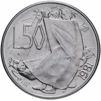 Купить Сан-Марино 50 лир 1981 "Мир"