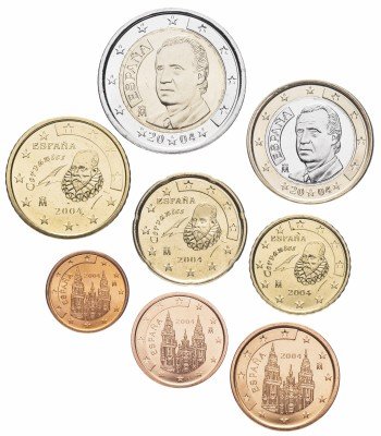 купить Испания набор монет евро 2004 (8 штук)