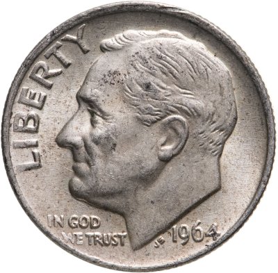 купить США 10 центов (дайм, one dime) 1964 "Silver Roosevelt Dime"