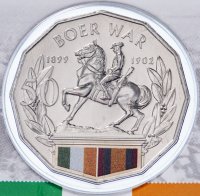 Купить Австралия 50 центов 2014 "Австралия на войне: Англо-бурская война" UNC в блистере