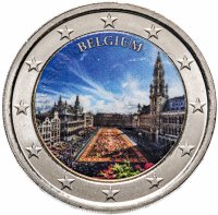 купить Бельгия 2014 2 евро цветная "Гран-Плас" с сертификатом