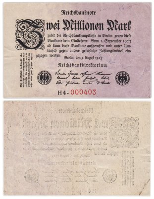 купить Германия 2000000 марок 1923 года