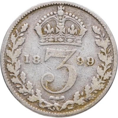 купить Великобритания 3 пенса (pence) 1899