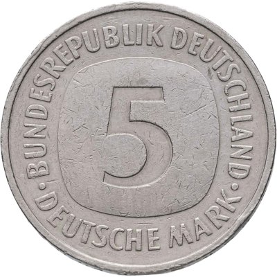 купить Германия 5 марок 1989 G знак монетного двора: "G" - Карлсруэ